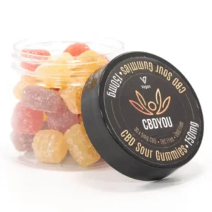 Gomitas ácidas con infusión de CBD de 150 mg